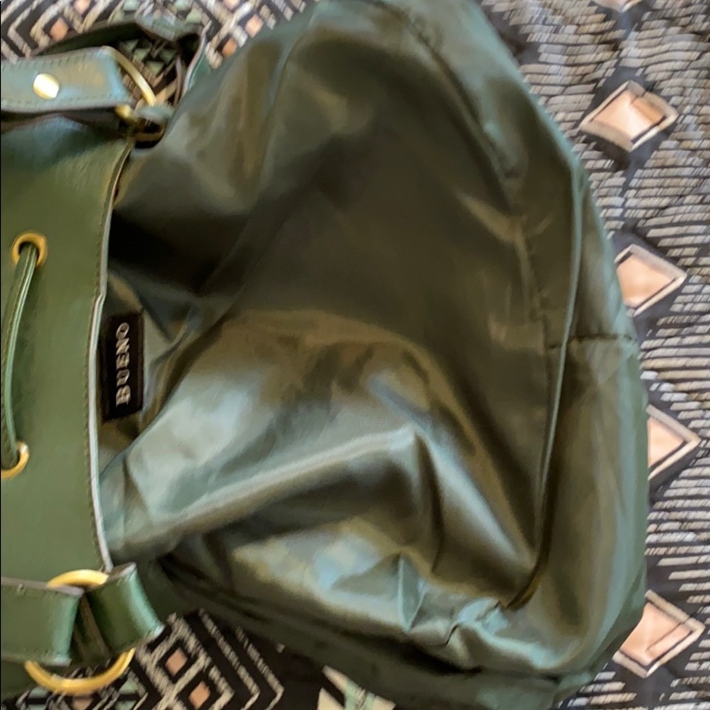 BUENO Shoulder bag in dark green trimmed in gold! - Picture 13 of 16